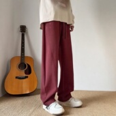 加绒设计感重磅弯刀裤 宽松休闲裤 卫裤 2026春秋新款 直筒运动长裤 子