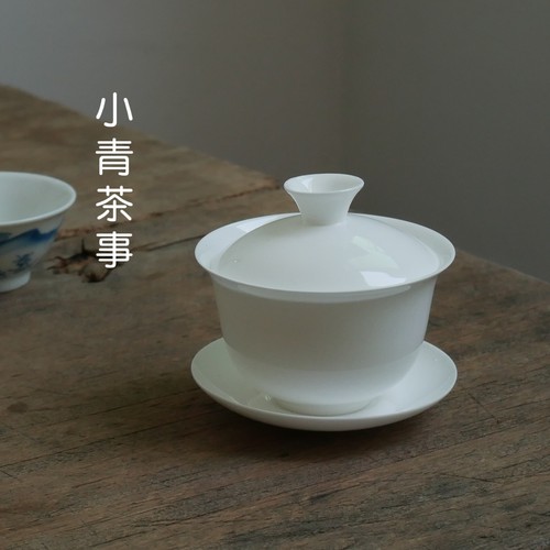 潮州骨瓷蛋壳盖碗超薄胎80cc