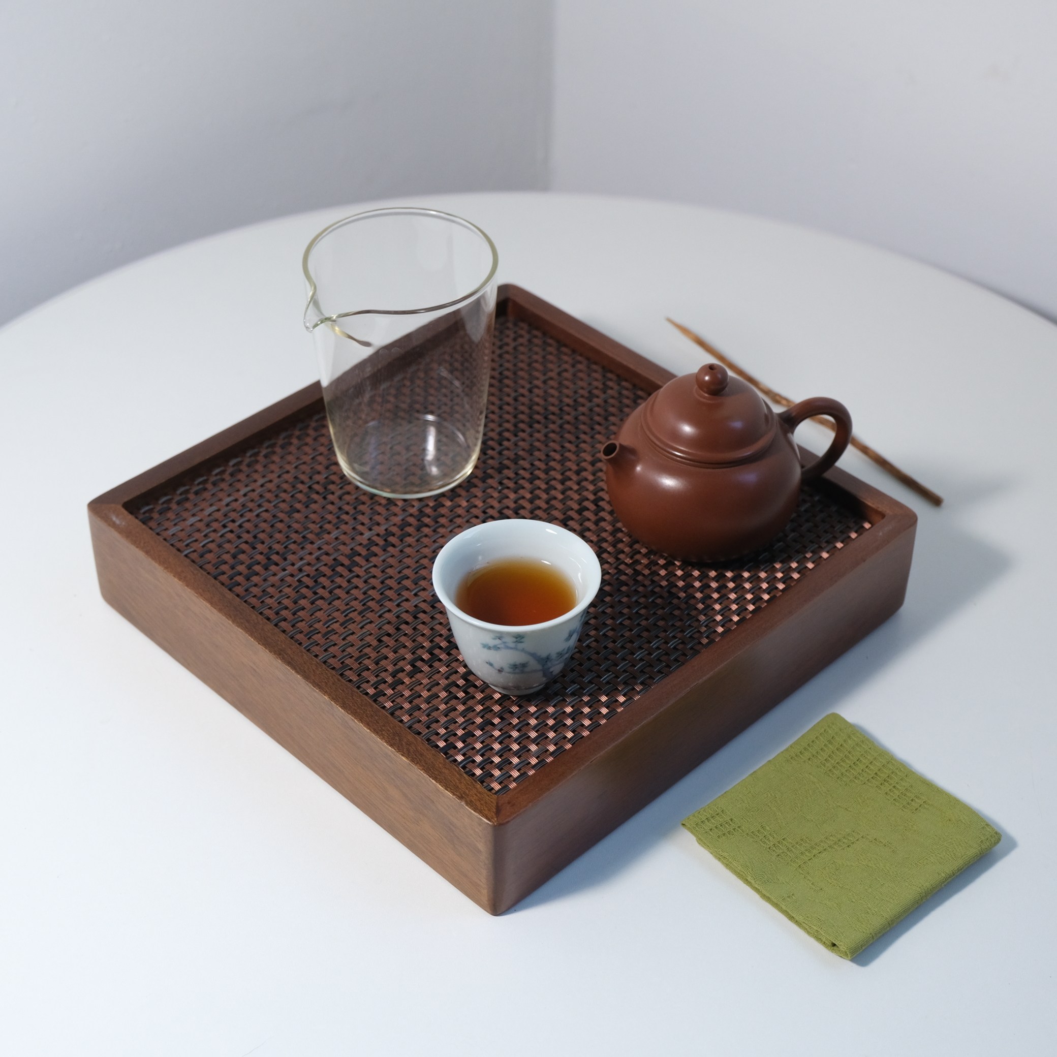 小青茶事非洲黄花梨方形茶盘图片
