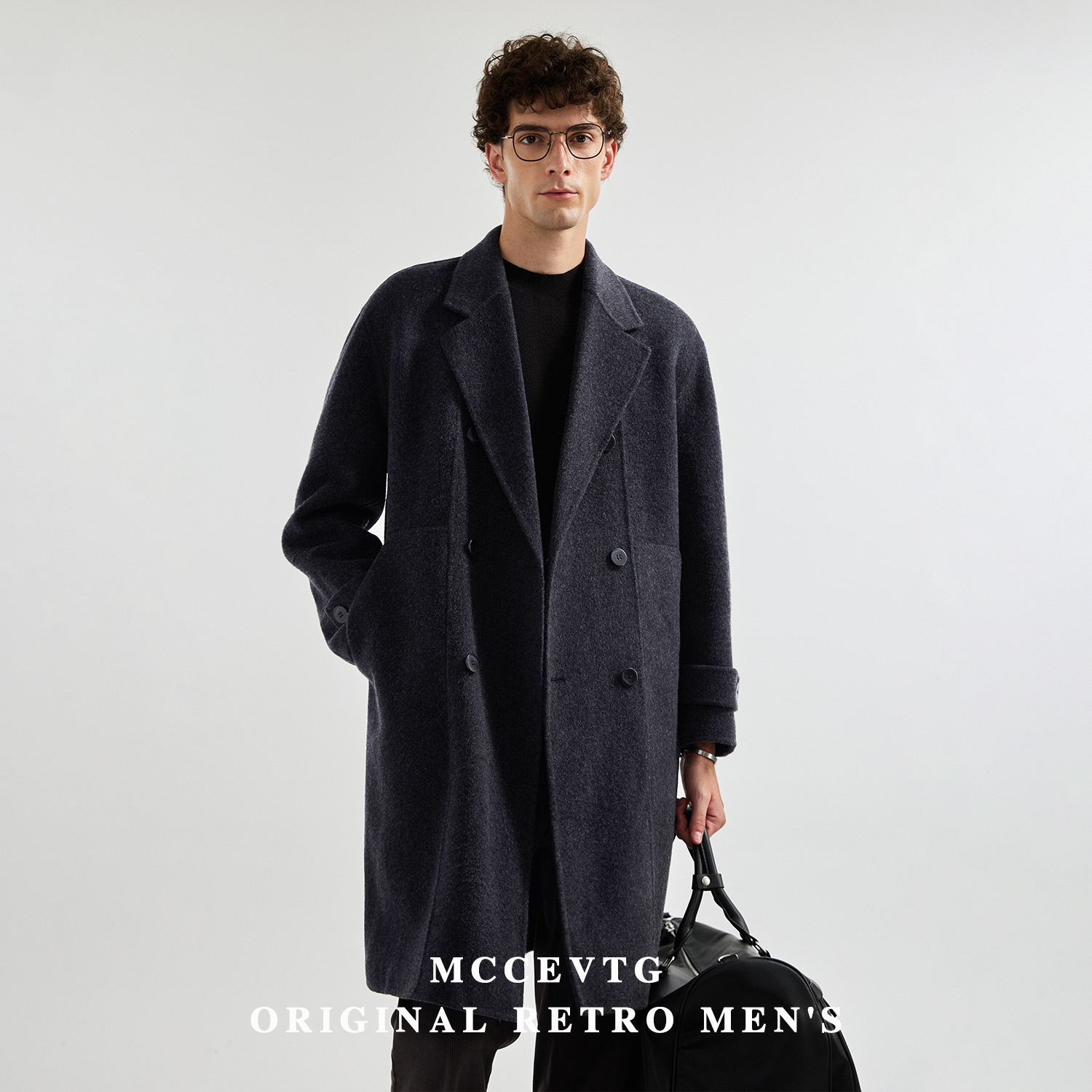 MCCEVTG廓形羊毛双面呢大衣