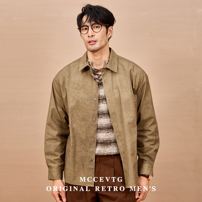 MCCEVTG擦色复古宽松衬衫薄外套