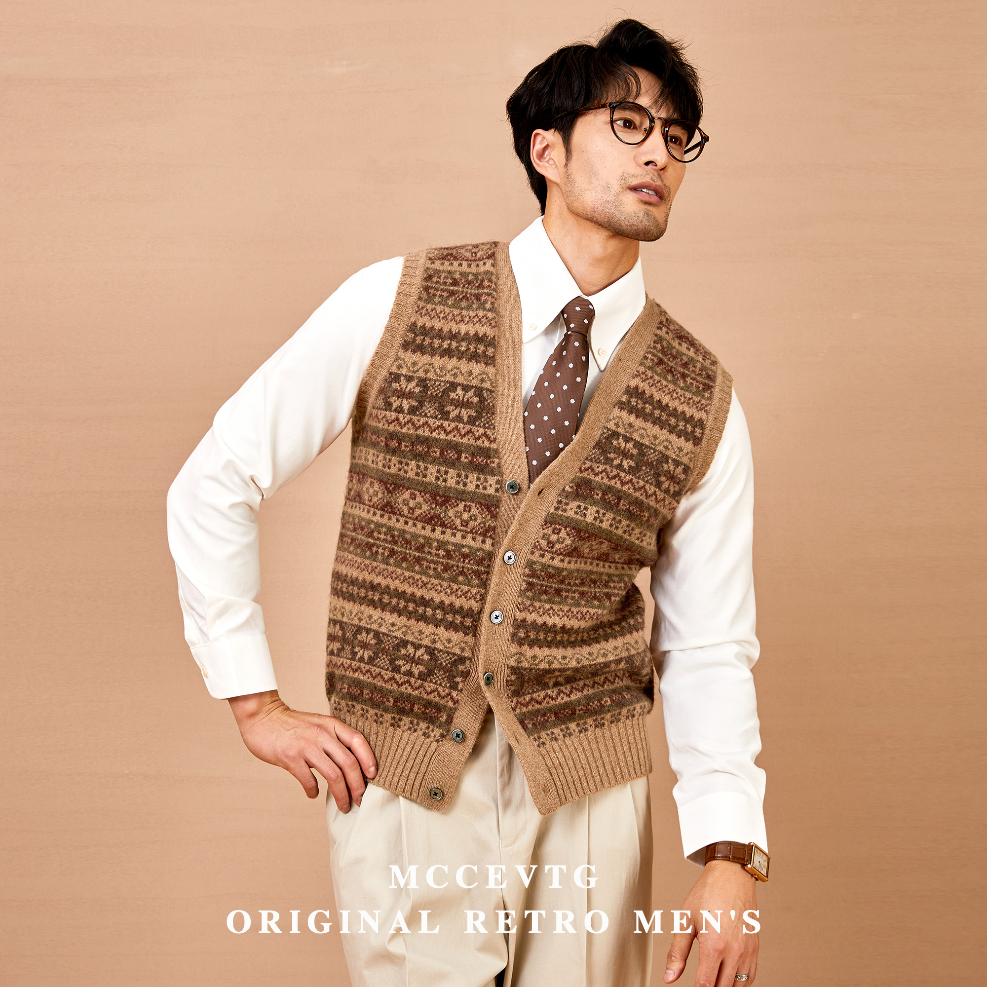 MCCEVTG新西兰羊毛费尔岛男毛衣