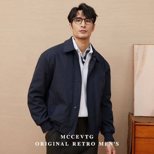 MCCEVTG意式绅士 抗皱面料通勤行政夹克男士商务青年翻领外套春秋