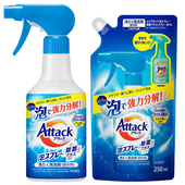 attack日本花王衣领净强力去污去汗渍发黄喷衣领漂白清洁剂补充装