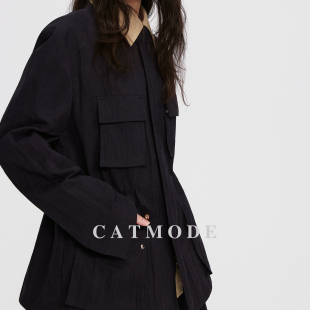 外套女黑色大口袋设计感小众宽松夹克 SS机能风工装 LION&CAT 2026