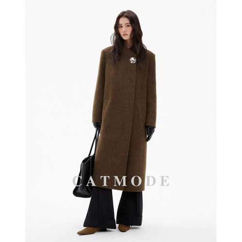 双面呢羊毛外套女气质大衣