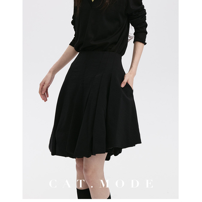 温柔风花苞半身裙显瘦百搭