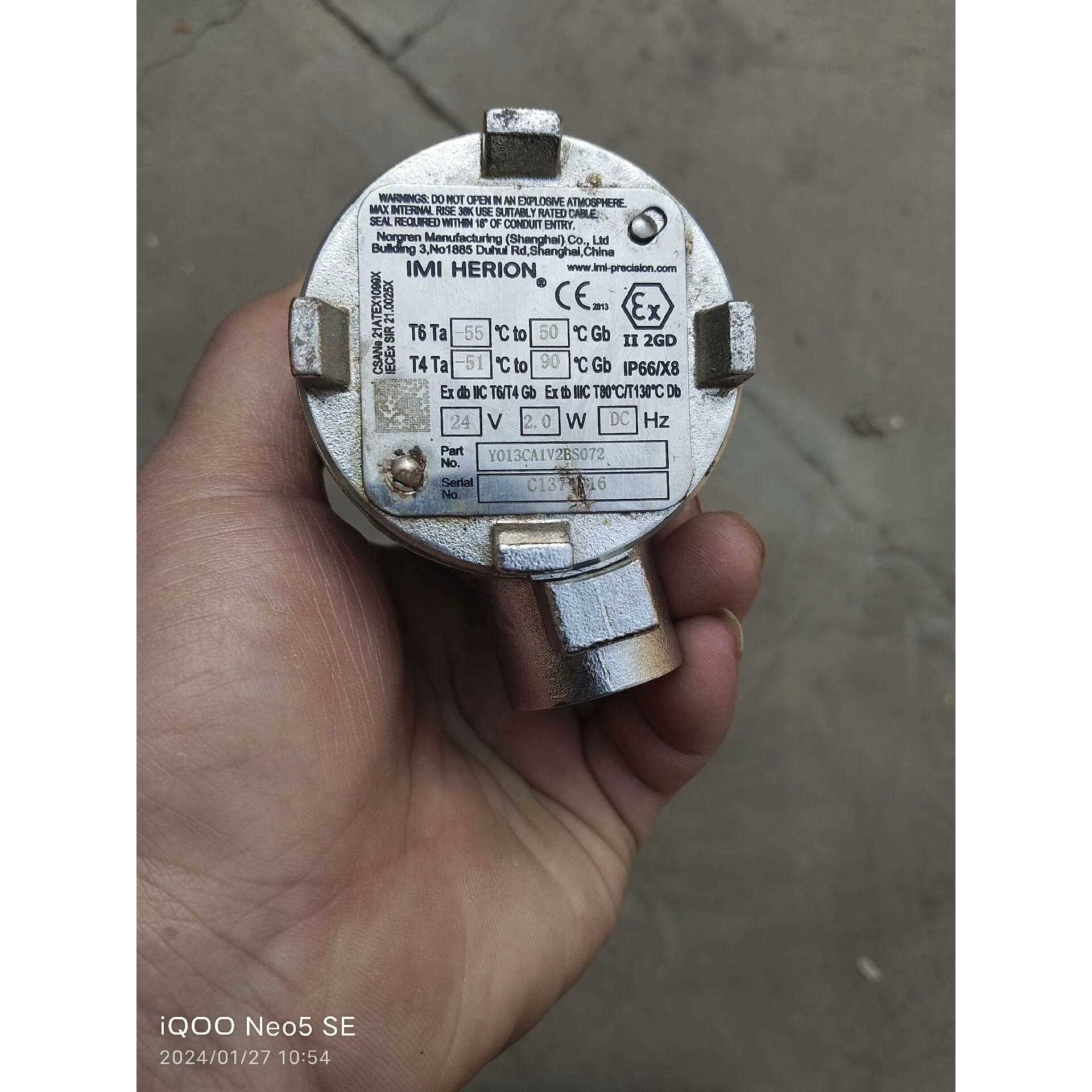 标价是空箱-NORGREN/诺冠海隆防爆电磁阀ICO3S议价