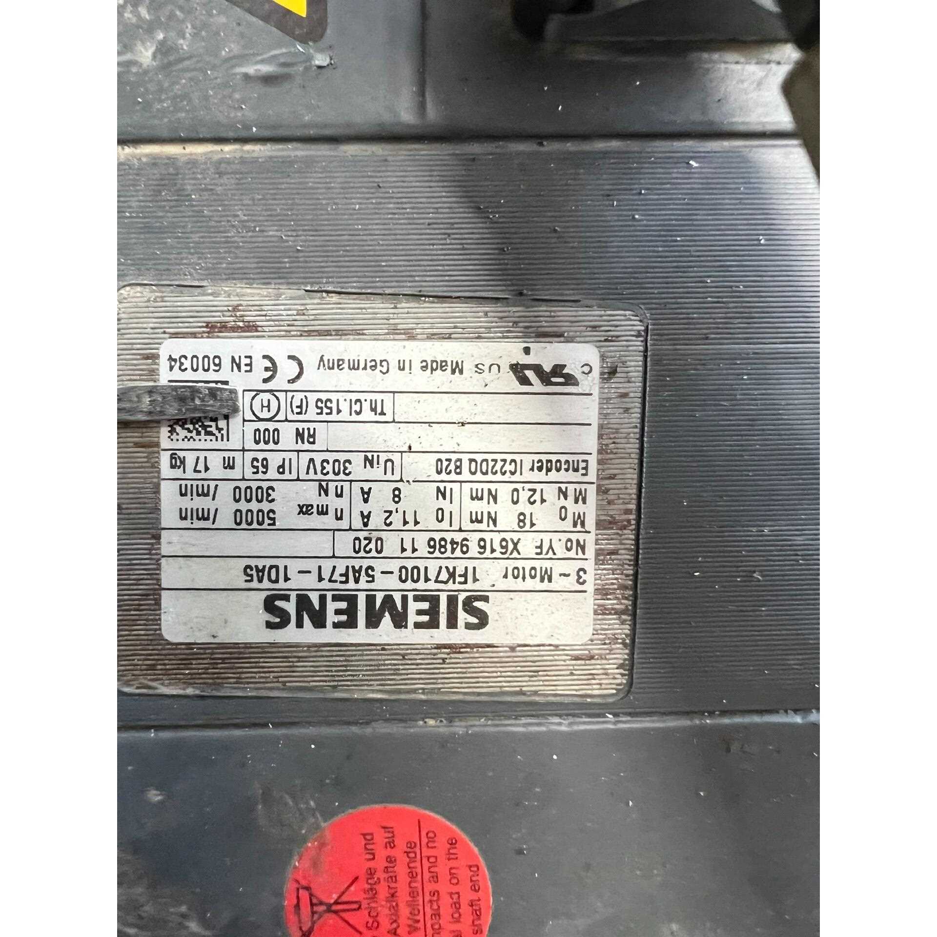 标价是空箱-1FK7100-5AF71-1DA5 拆机伺服电机，议价