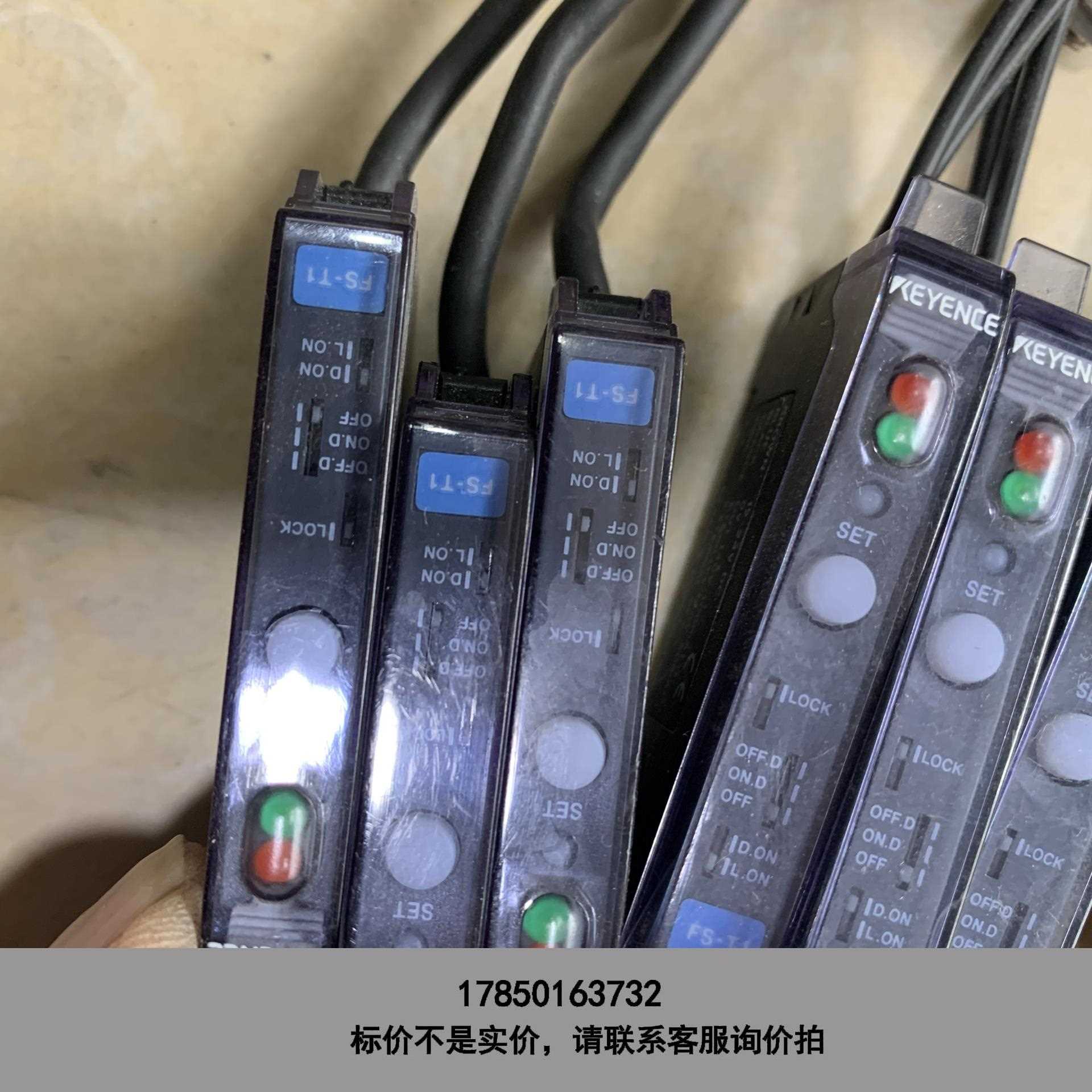 标价是空箱-拆机基恩士FS-T1/FS-V211R传感器，质量包好，拍前议