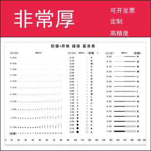 点规线规菲林尺比对卡污点检测卡检验规对照卡精密 污点卡