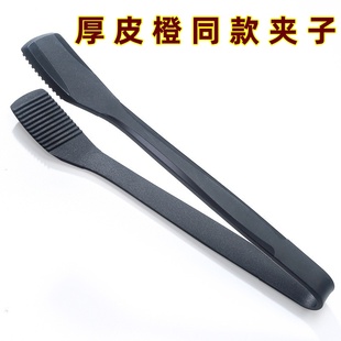 厚皮橙同款夹子翘头硅胶食物夹牛排烧烤炒菜夹耐高温不粘锅食品夹