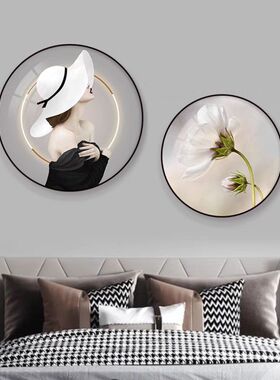 现代简约卧室床头画客厅背景墙装饰画主卧墙面挂画轻奢风房间壁画