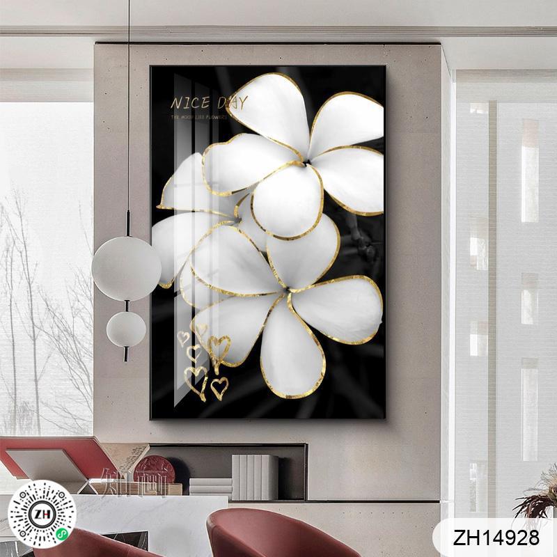 现代简约黑白北欧风格卧室玄关装饰画植物花卉客厅餐厅背景墙壁画图片