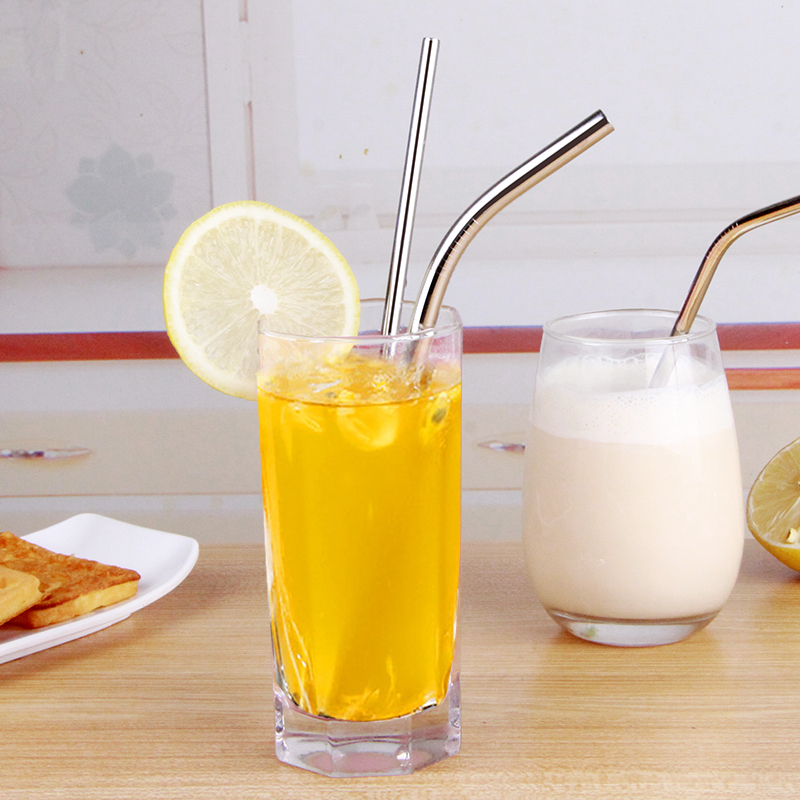 304不锈钢吸管环保粗金属弯头