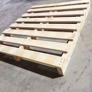 厂家批发实木托盘加厚加高叉车集装箱仓库物流用木质托盘