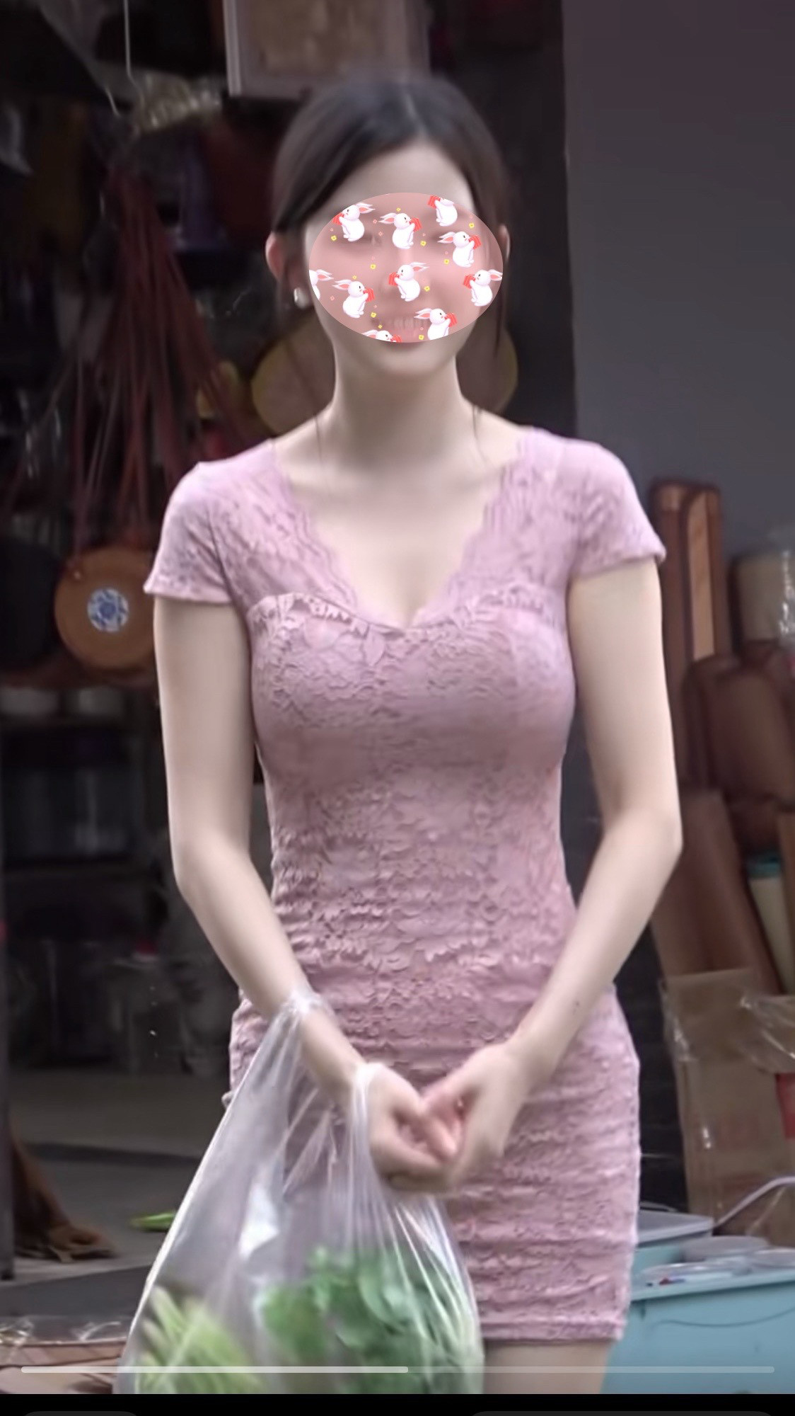 性感纯欲蕾丝V领短袖连衣裙女夏连衣裙