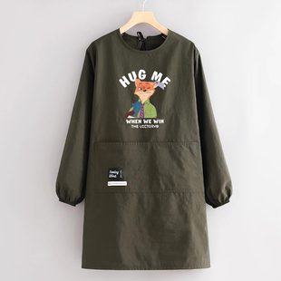 美术生专用画画围裙防水耐脏成人油画反穿罩衣袖套学生画室工作服