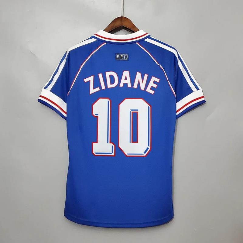 Zidane jersey 1998 French football shirt retro