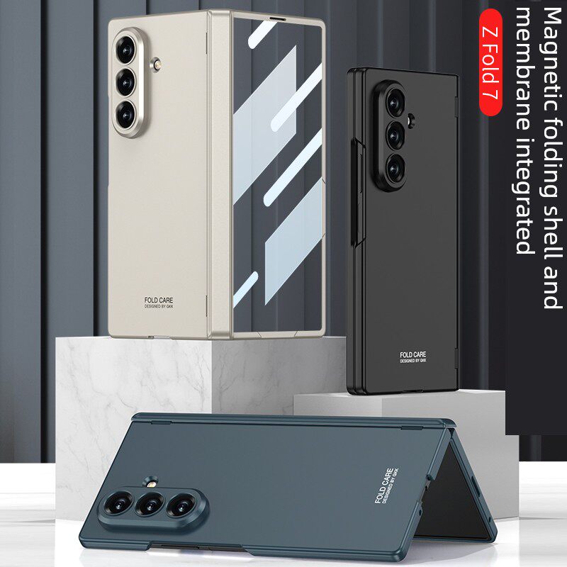 适用于全新超薄三星Zfoldable7手机壳可折叠屏幕可折叠保护套壳膜集成磁中轴铰炼简单商务男士防摔360旋转支