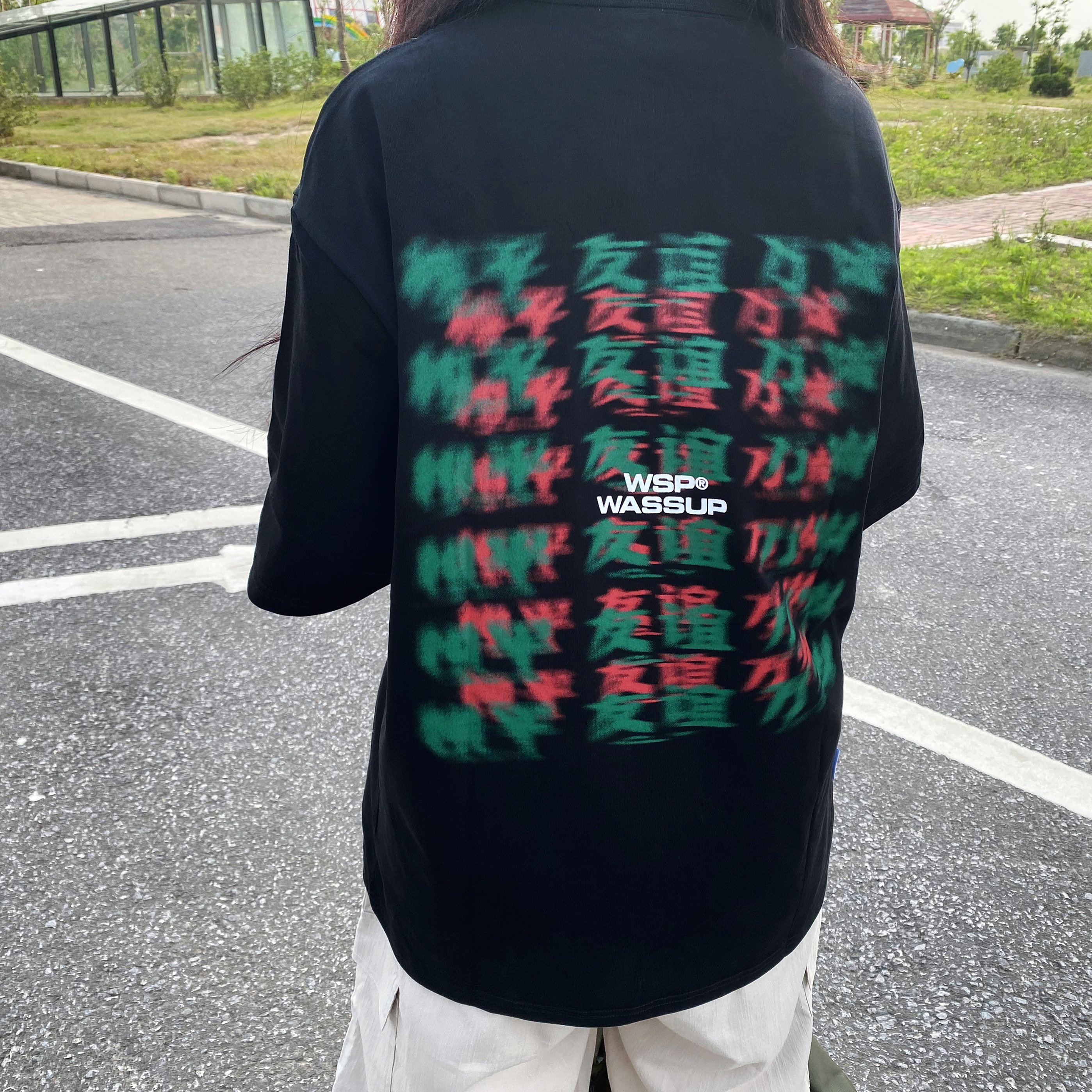 清仓福利 wassup 2020ss夏季新款和平友谊万岁男女情侣短袖T恤