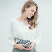 韩版 盛装 舞步手拿包新款 潮流帆布零钱包女士化妆包品牌手包8055