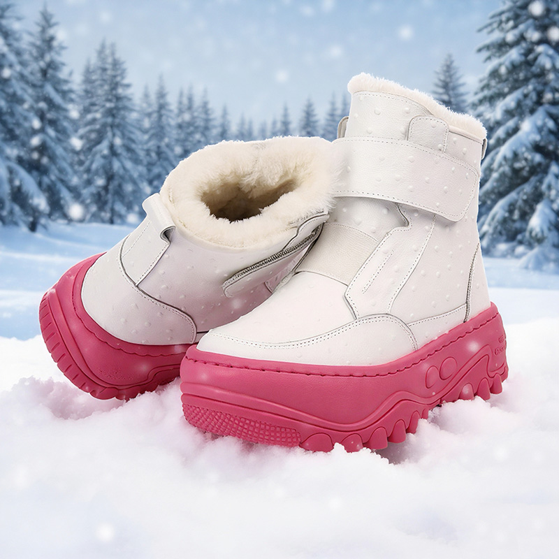 皮毛一体雪地靴女冬2025新款厚底加绒保暖羊毛靴东北棉鞋防水防滑