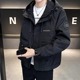 上衣 休闲工装 高级感夹克外套男春秋2026新款 连帽冲锋衣男痞帅美式