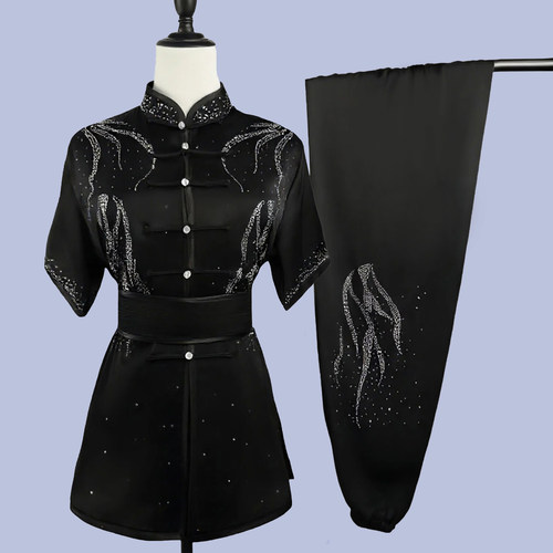 烫钻满天星长拳南拳武术服儿童学生考试服竞赛服比赛表演服男女款