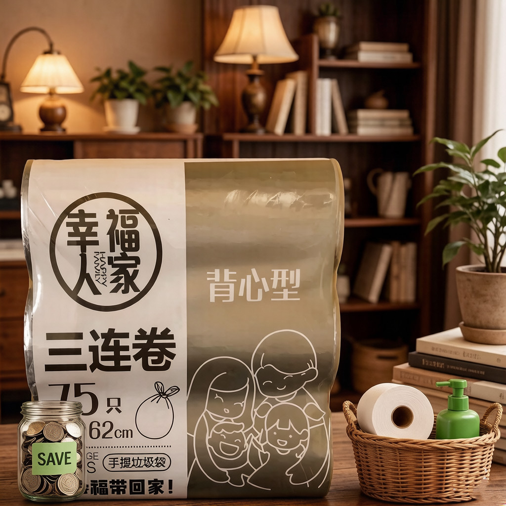 不脏手垃圾袋背心式手提家用厨房加厚结实耐用袋子大号小号垃圾袋