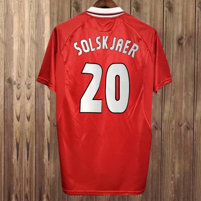 99 00 Retro Manchester Long Beckham United Soccer Jerseys