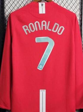 07 08 Retro Manchester RONALDO ROONEY United Soccer Jerseys