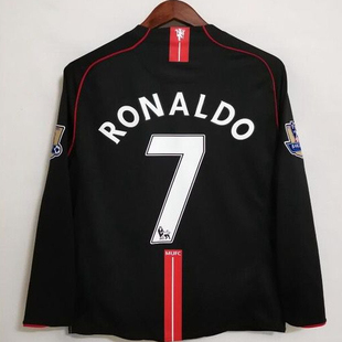 07 08 Long Manchester RONALDO ROONEY United Vintage Jerseys