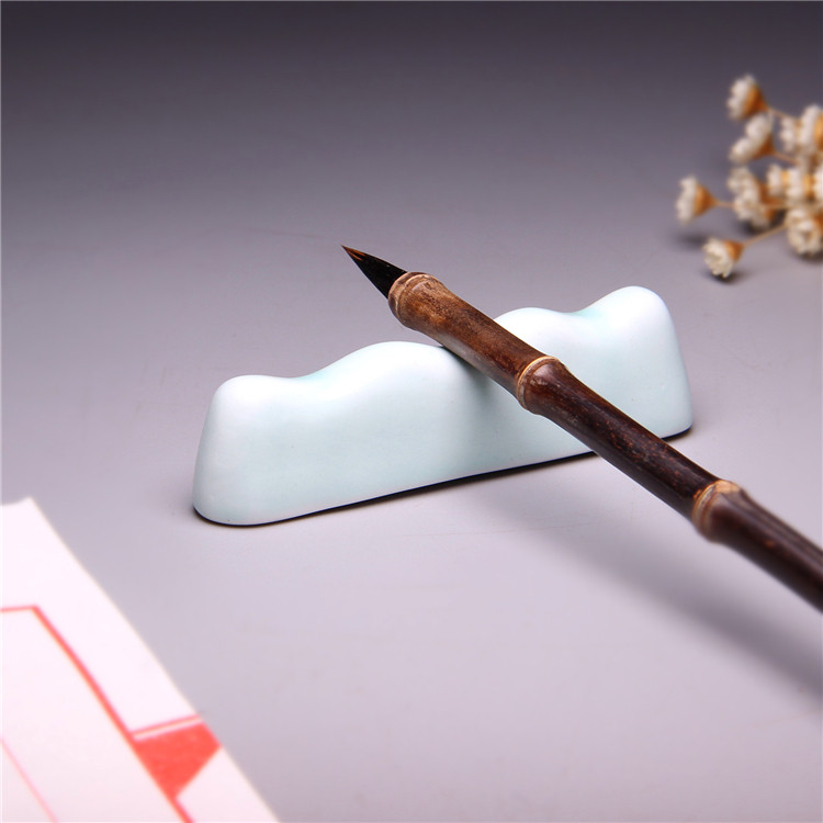 影青笔架 书画用品 陶瓷笔架 笔搁 笔托 新品促销文房四宝笔搁