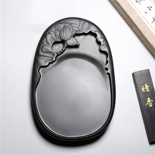 精品名师老坑砚台 清趣 荷叶小楷把玩老坑原石砚台龙尾砚收藏观赏 - 封面