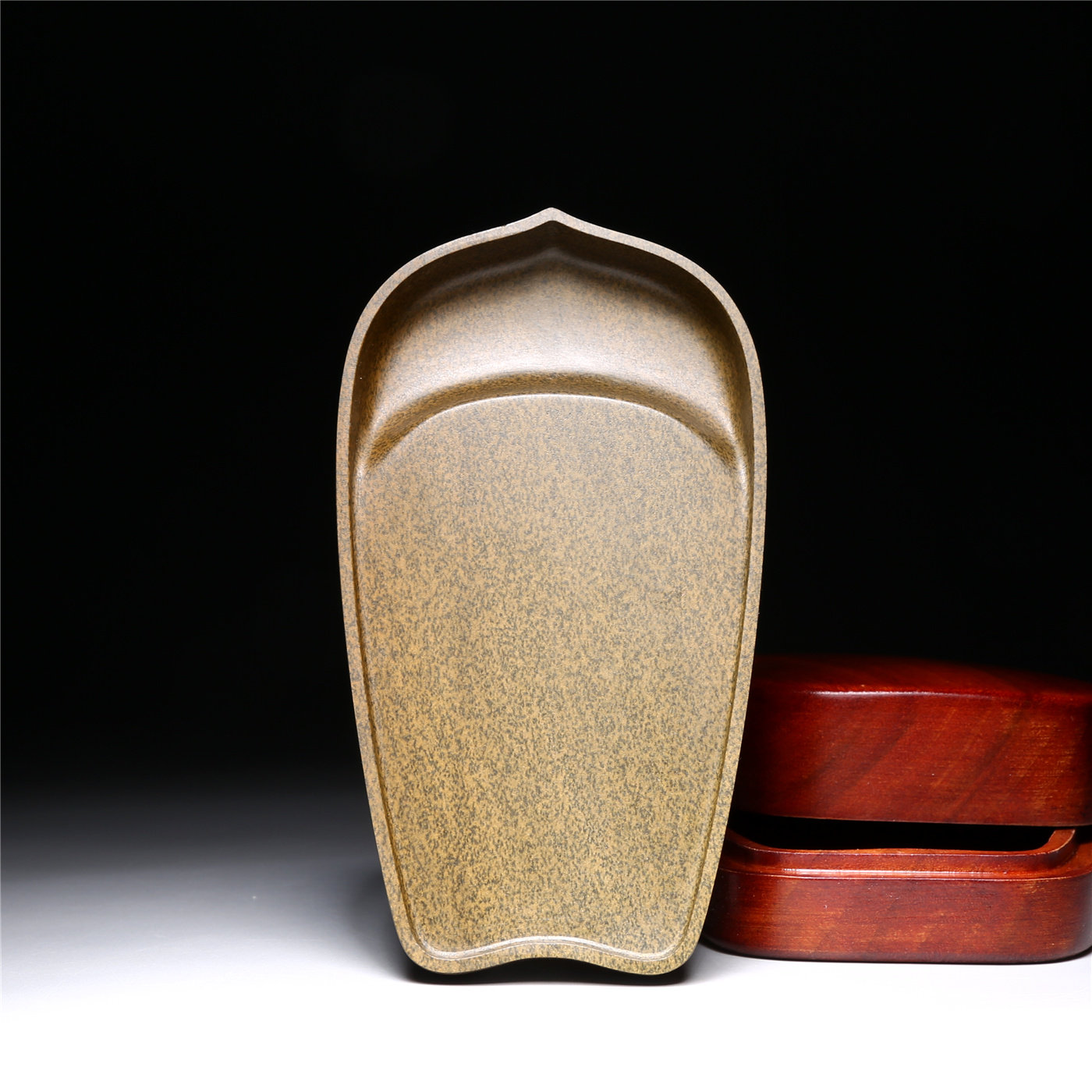 非遗名师歙砚 花瓣砚 老坑原石砚台书法绘画书法绘画专业级高档