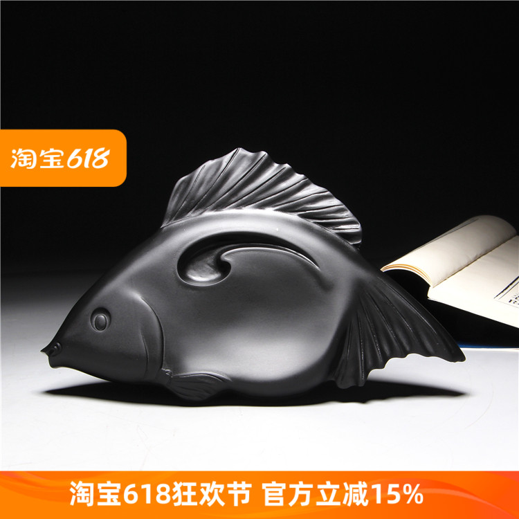 精品歙砚/年年有余/小楷溪头坑龙潭石原石老坑砚台龙尾实用文房砚