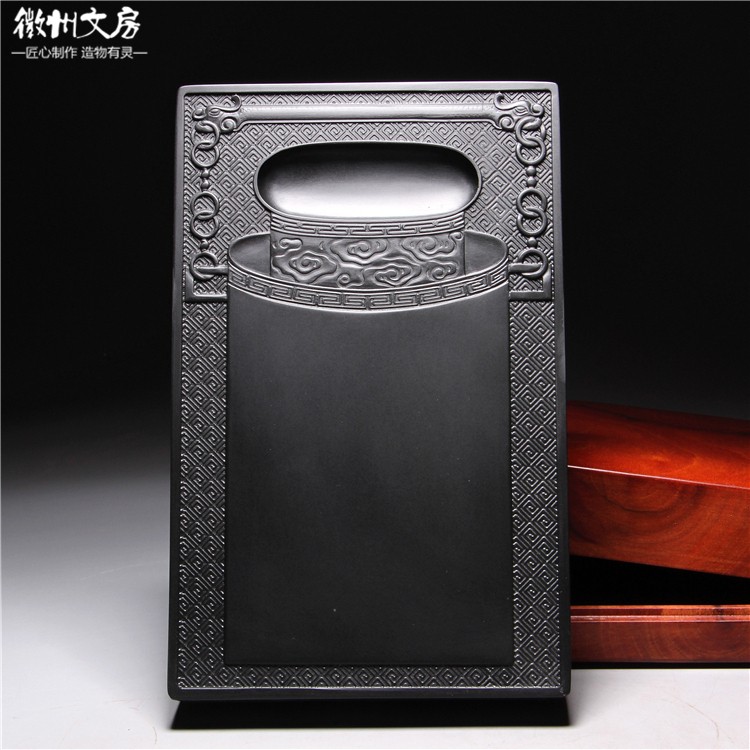 精品老坑砚台/ 经典素砚 匠心手工 原石老坑原石歙砚龙尾兼端砚