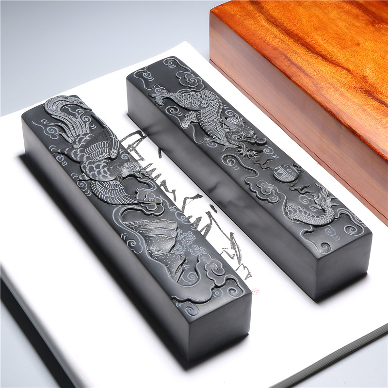 名师/龙凤呈祥/手工精品老坑砚石镇纸文镇籽料压纸文房用品高档