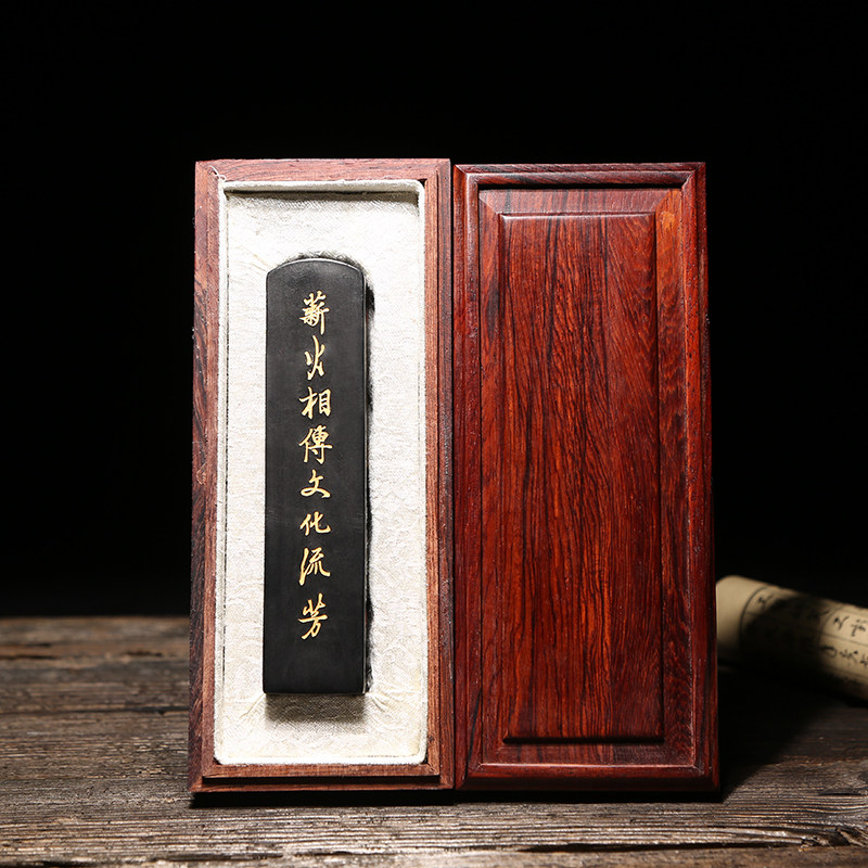 中国徽墨 古法油烟墨作品用墨薪火相传文化留芳 精细油烟墨条墨定