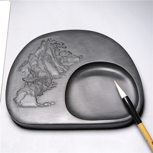 天然原石安徽歙砚砚台山水砚书法绘画文房四宝送礼大楷大砚台端砚