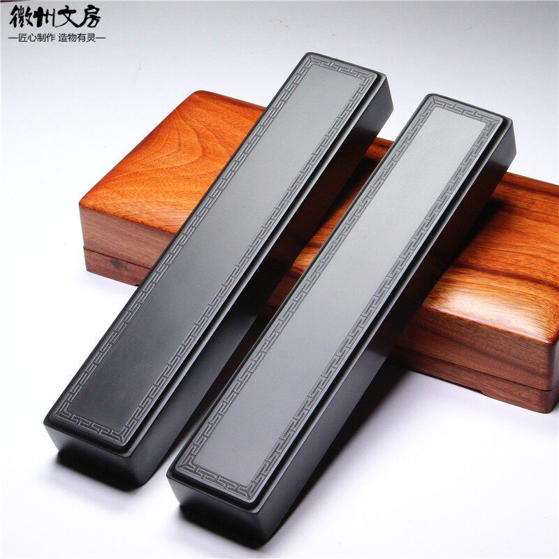 国家非遗  名师手工精品镇纸 珍藏文镇老坑龙尾砚台文房四宝礼品