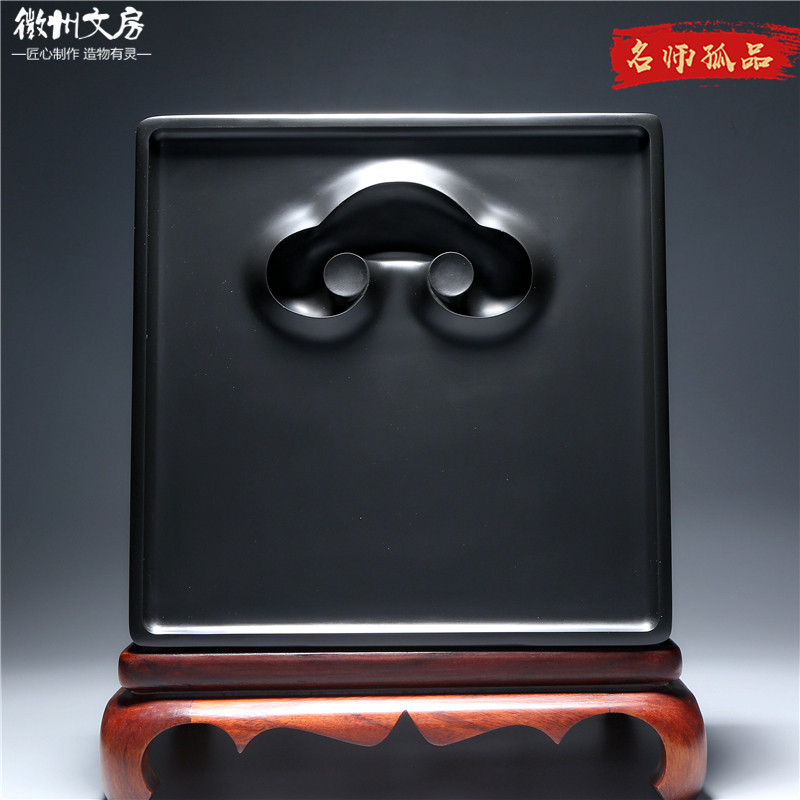 中国四大名砚之首'歙砚' 万事如意 名师老坑黑龙尾砚台珍藏兼端砚