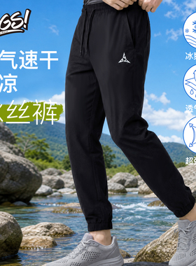 DGS男士2026新款冰丝裤男款美式篮球速干长裤健身透气薄款运动裤