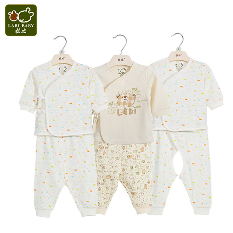 RABBI NEWBORN BABY MONK UNDERWEAR SET SPRING AND AUTUMN 0-3 MONTHS 6 NEWBORN BABY PURE COTTON AUTUMN CLOTHES AND AUTUMN PANTS
