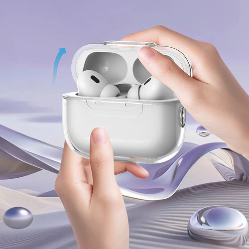 简约高级airpodspro3保护套airpods4壳aipods透明airpod pro二代airpords新三代air4降噪airpro3耳机盒pro2潮