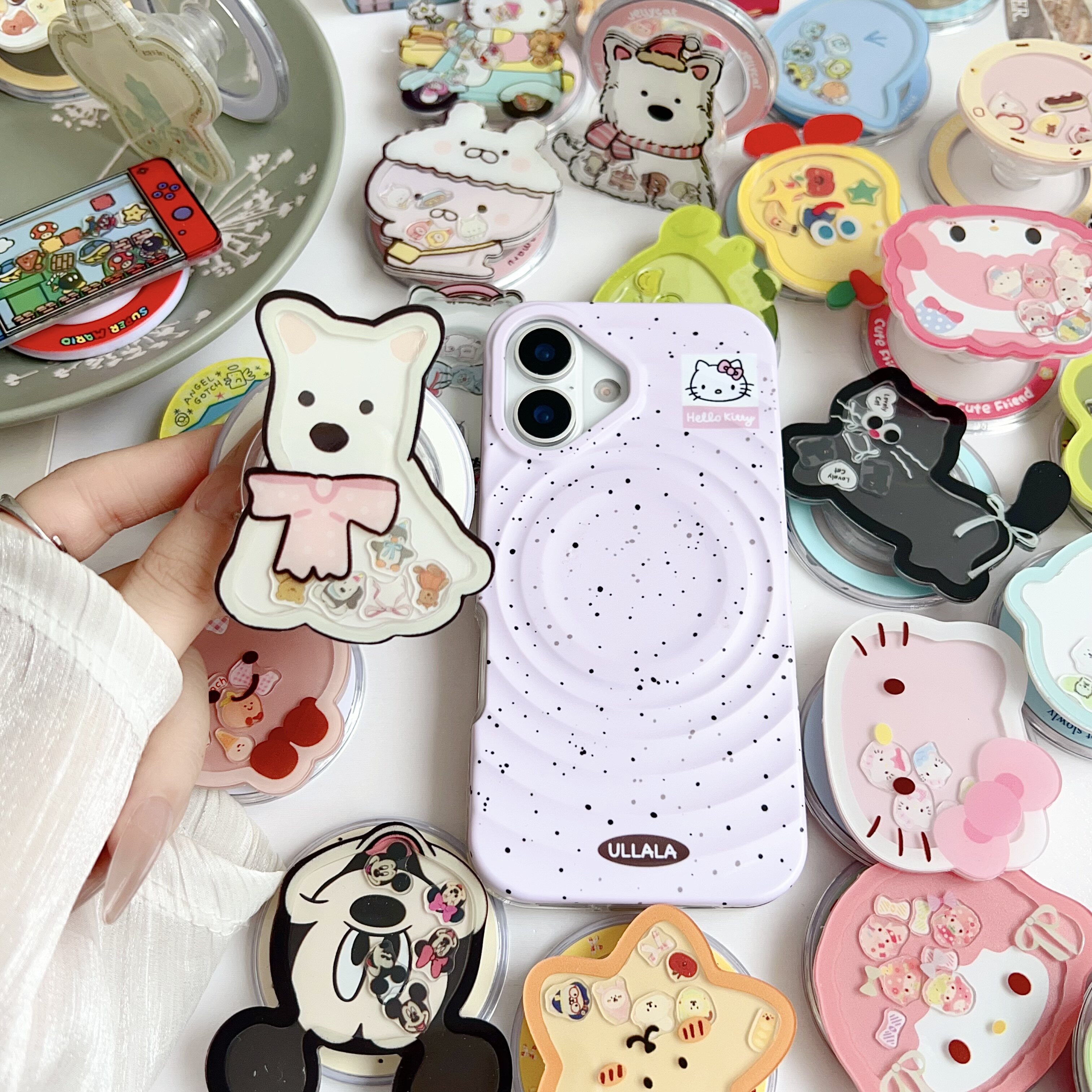 强磁磁吸手机支架桌面追剧神器可伸缩折叠气囊支架桌面支撑架卡通