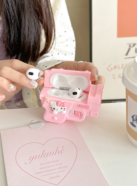 适用airpodspro2保护套airpods3保护壳4苹果蓝牙耳机套盒三代aipods可爱KT猫手枪airpod硅胶ipod软壳pro2二代