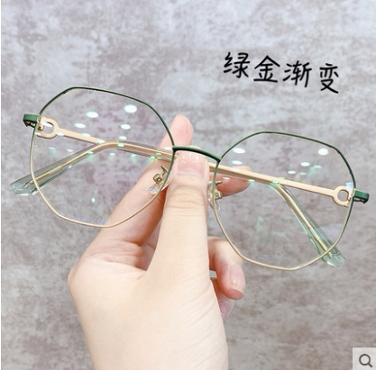 复古多边形近视眼镜框架女韩版潮可配有度数大圆脸显瘦素颜眼睛男 - 封面