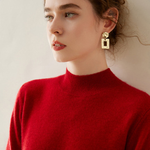 女春秋休闲显瘦短款 店主自留天花板 打底衫 长袖 套头 半高领羊绒衫